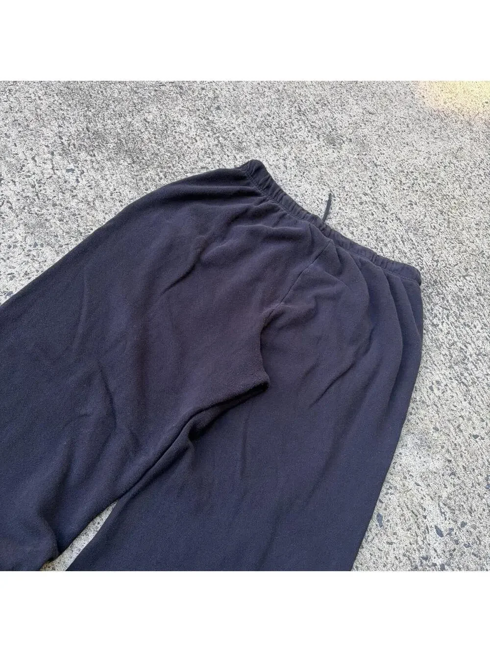 Old Navy Y2K Baggy Wide Leg Black Fleece Sweatpants Size Medium Skater Grunge